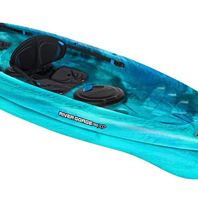 Pelican Tandem Recreational Kayak | River Gorge 130X Tandem, 13 Feet