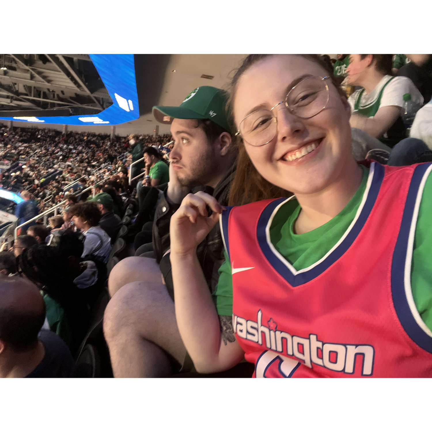 Our first Wizards game, the Celtics lost as evident by Nicks face.