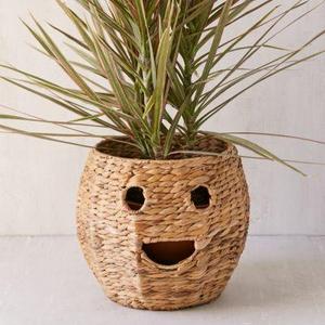 Happy Woven Rattan Planter Cover