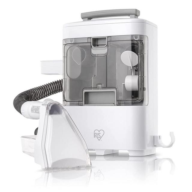 IRIS USA Spot Cleaner, Small Carpet Cleaner Machine, Daily Use Upholstery Cleaners Machine, Lightweight and Portable, Non-Chemical Stain Remover for Pets, Stairs, Carpet and Couch, White (596751)
