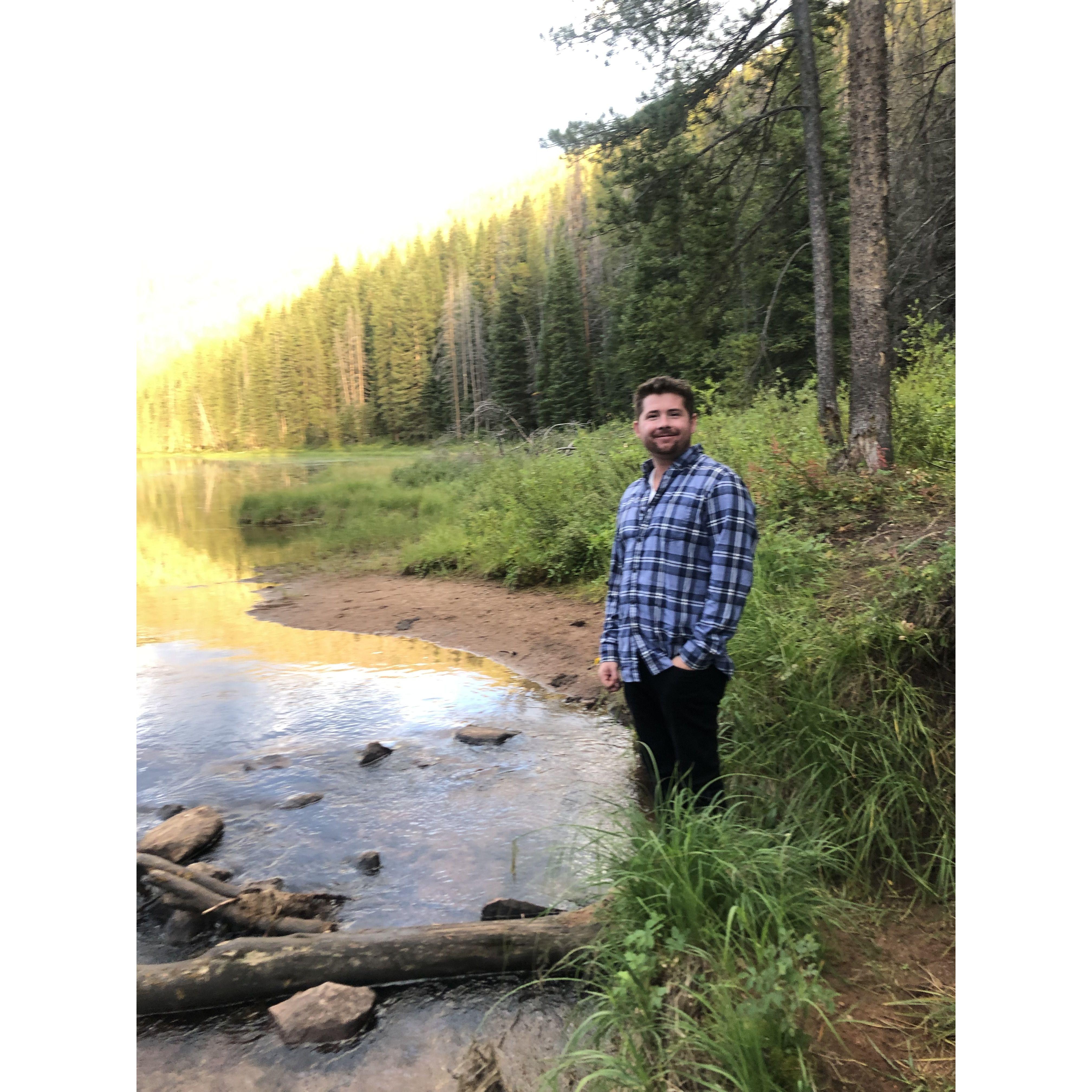 The general area where Michael professed is love just after falling into the alpine lake.