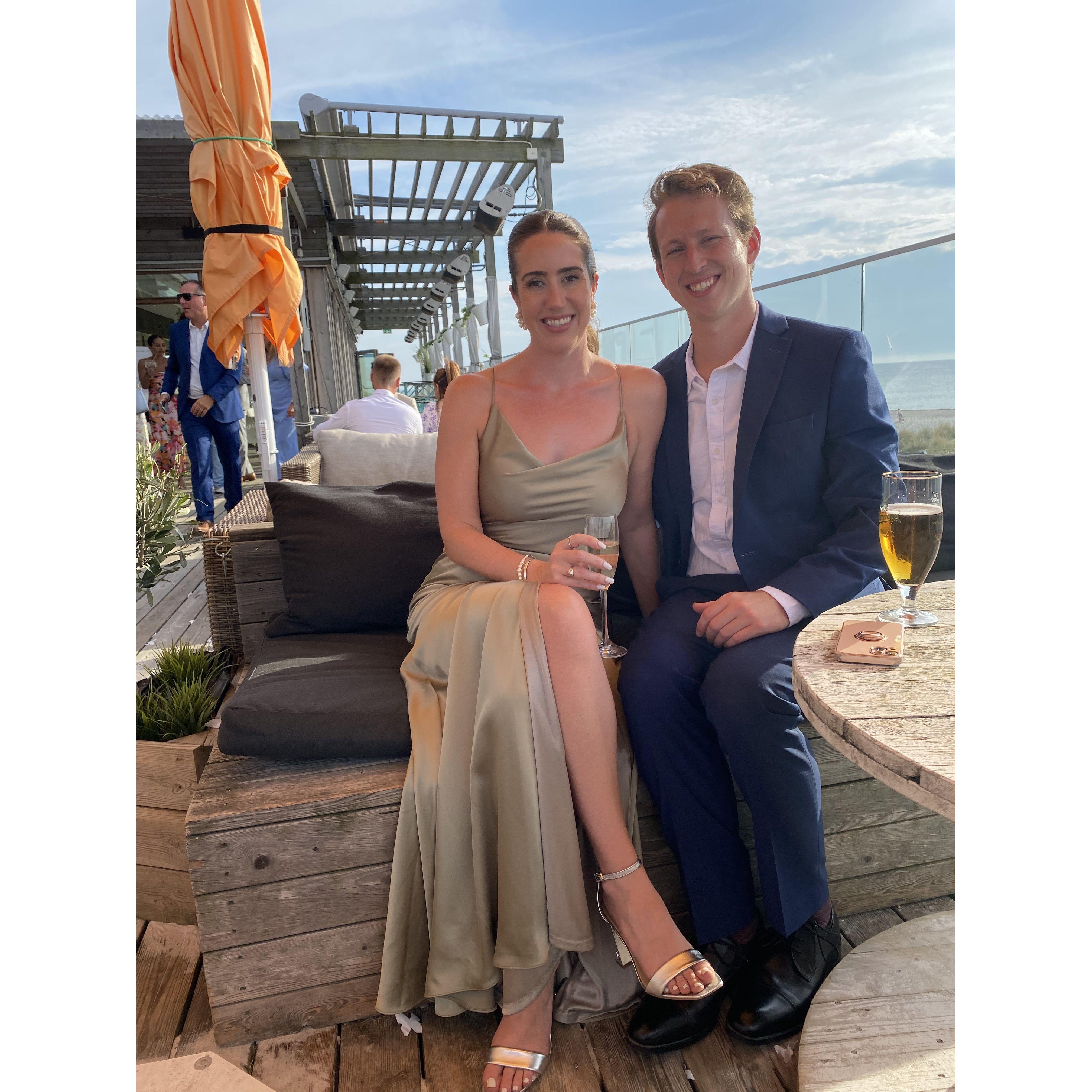 Sidney's first time overseas was to Sweden to celebrate Stefanie's brother's wedding.