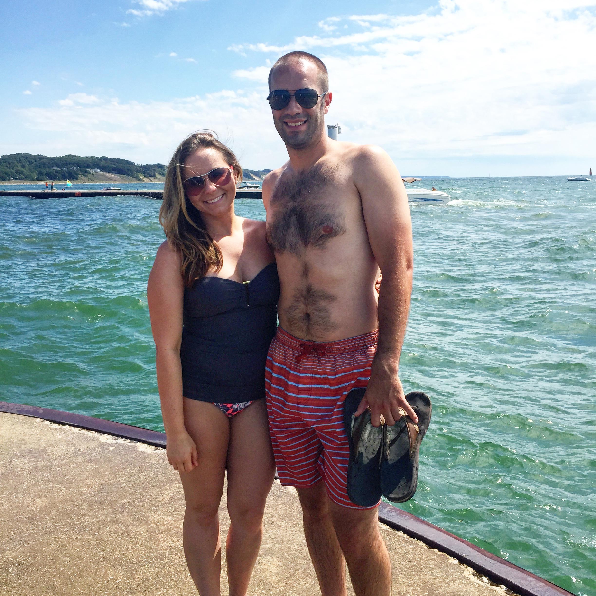 First visit to Lake Michigan together 🌊