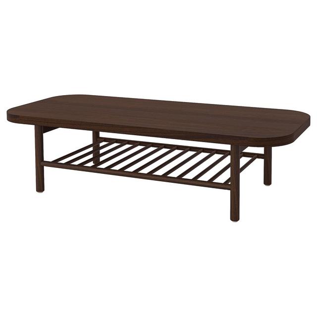 LISTERBY Coffee table, dark brown stained oak veneer, 55 1/8x23 5/8 "Show measurements specifications