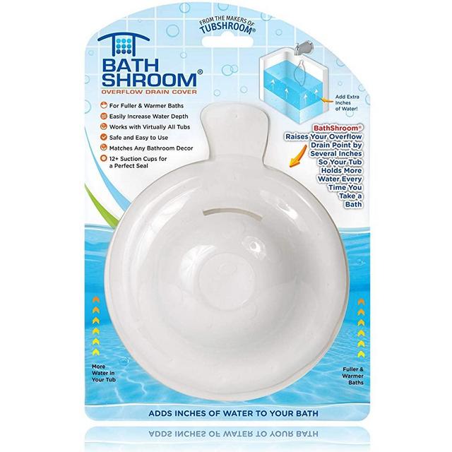 BathShroom Overflow Drain Cover for Fuller Baths, White