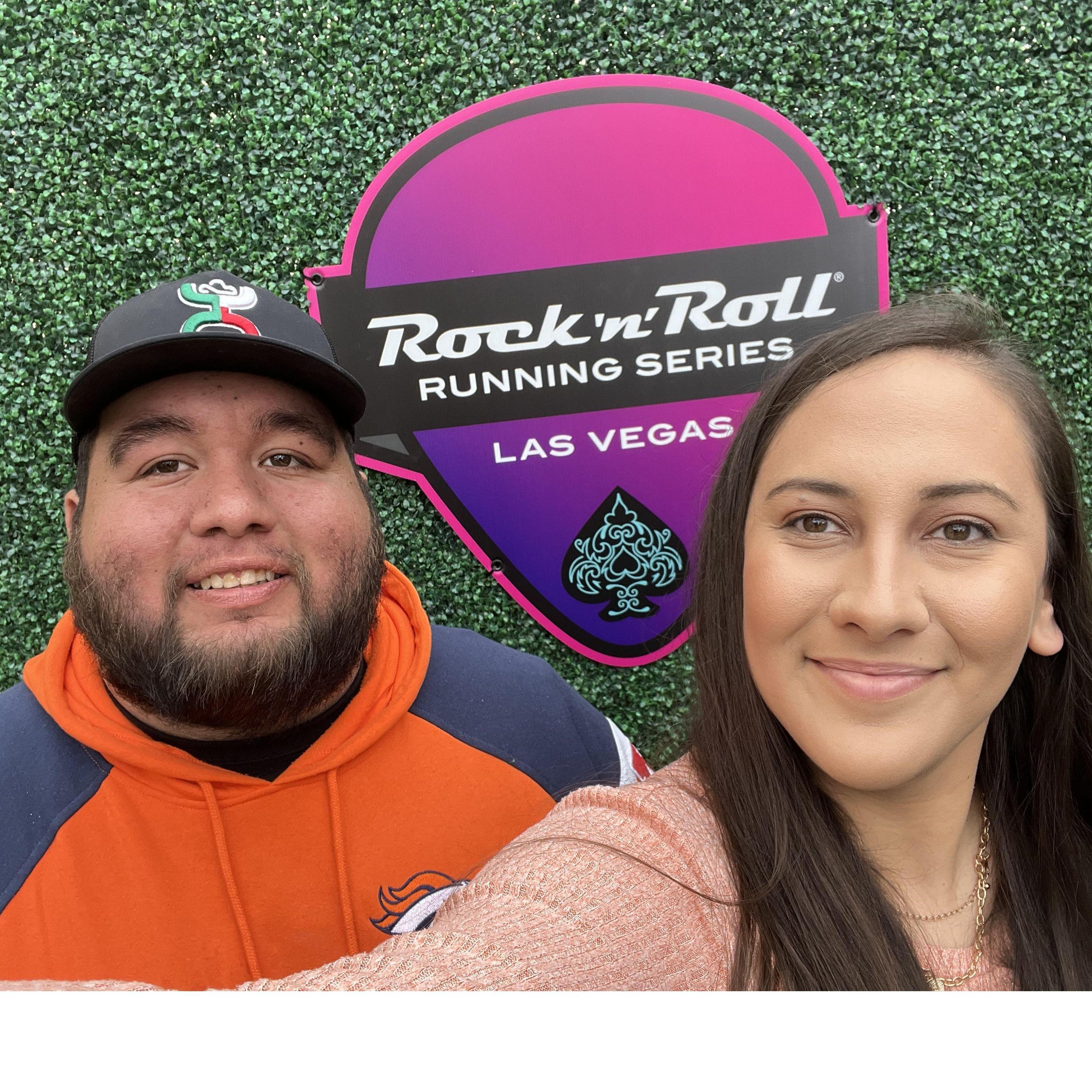 Ricky and Tori ran a 10k marathon in Las Vegas in 2023.