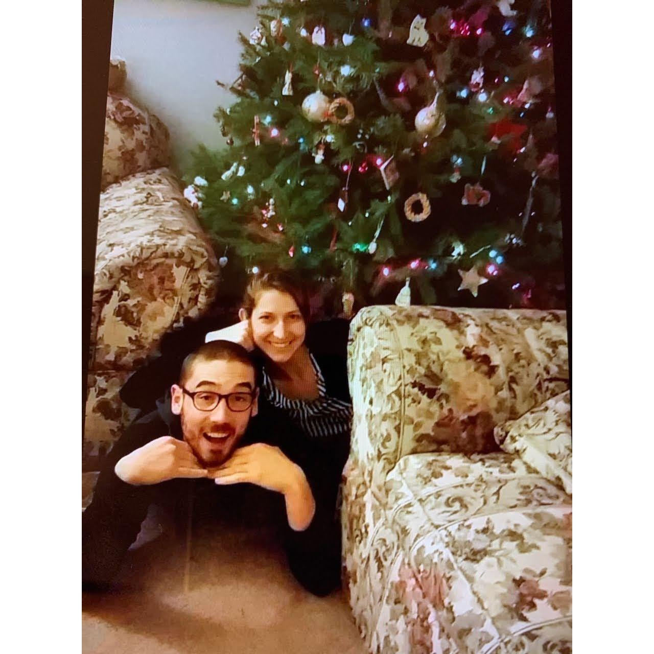 Our first christmas together 2014, under Tim's mum's tree!