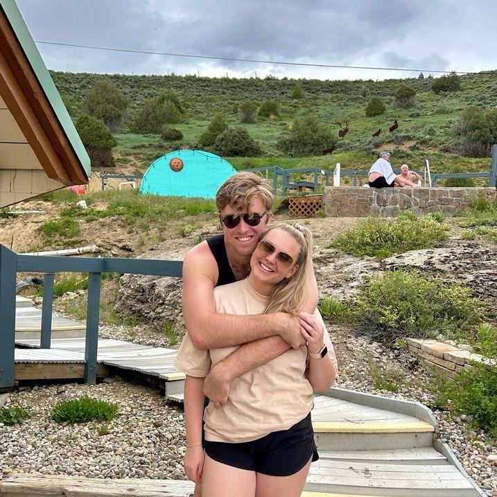 Natural hot springs outside of Denver, Colorado for our first couple's trip with Zach and Isabelle. 6/2023