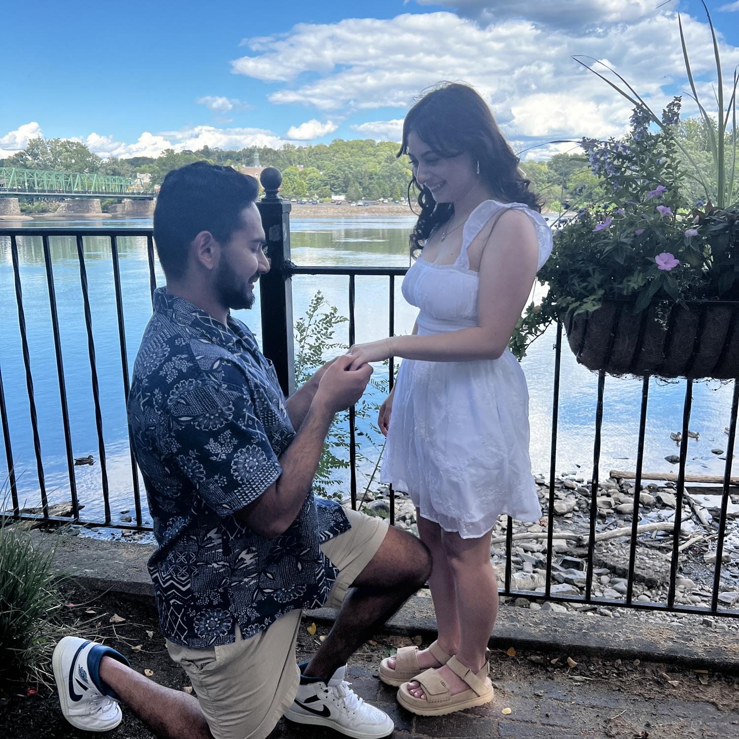We got engaged in New Hope!