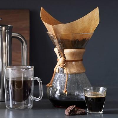 Chemex® 6-Cup Pour-Over Glass Coffee Maker with Wood Collar