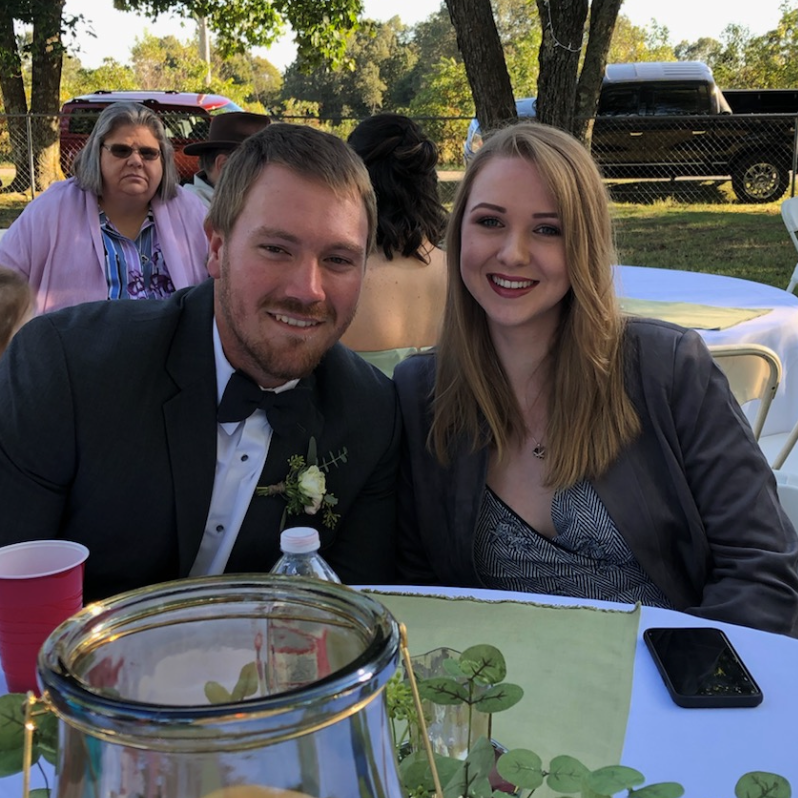 Dressed up for Zack and Madison's wedding