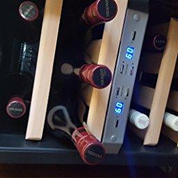 AKDY 21 Bottle Dual Zone Thermoelectric Freestanding Wine Cooler Cellar Chiller Refrigerator Fridge Quiet Operation with Wooden Shevles