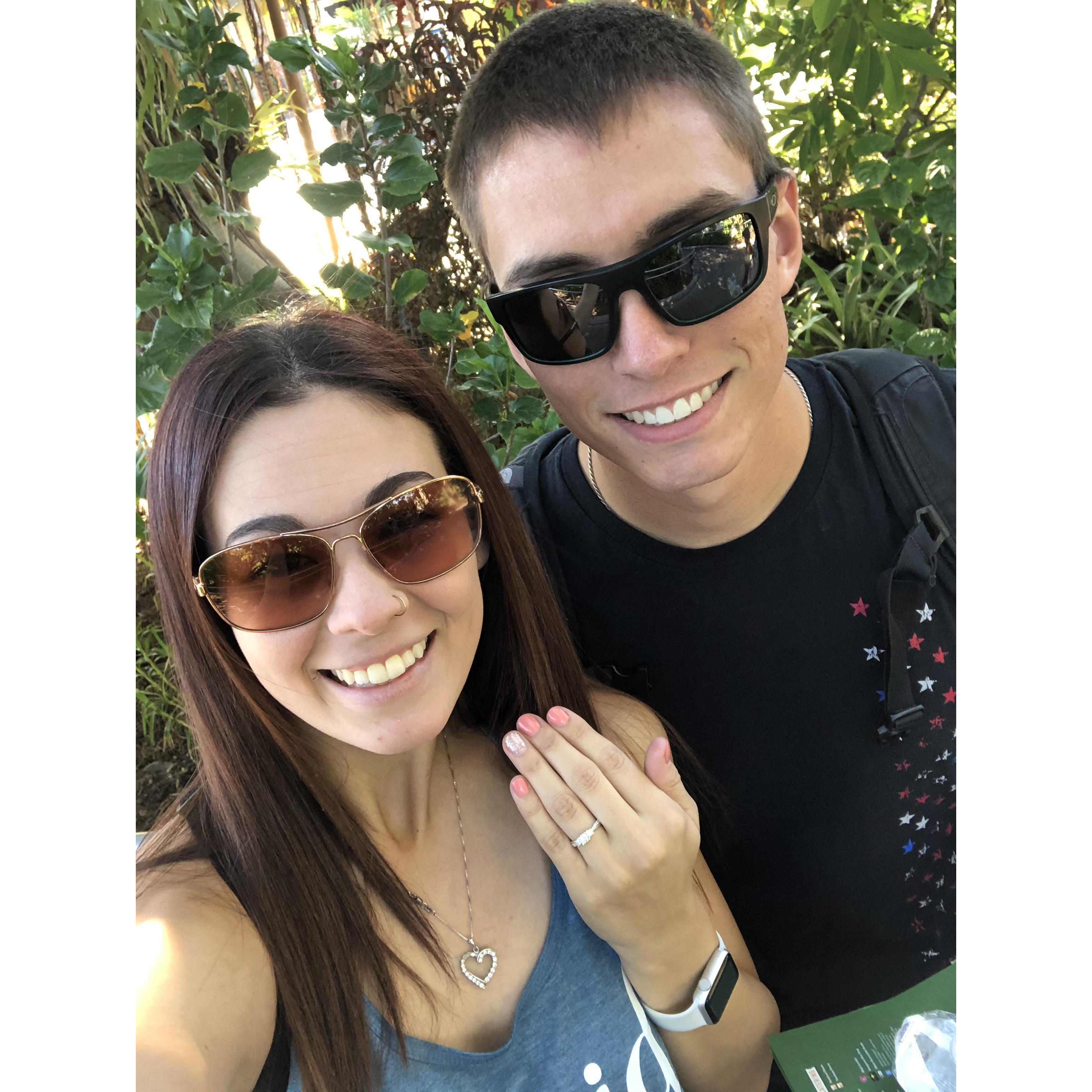 Dustin asked, Rebecca said FINALLY! October 2019.