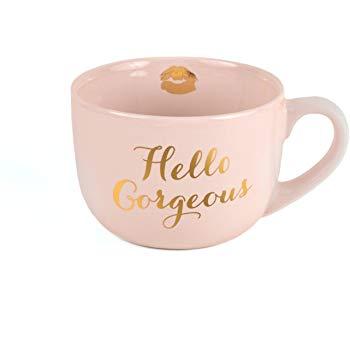 Eccolo World Traveler Pink"Hello Gorgeous" Coffee or Soup Mug