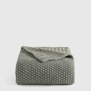 Cotton Fisherman Throw in Dried Sage