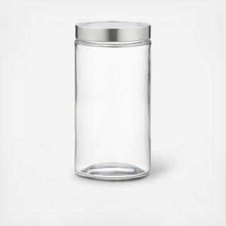 Medium Glass Storage Canister with Stainless Steel Lid