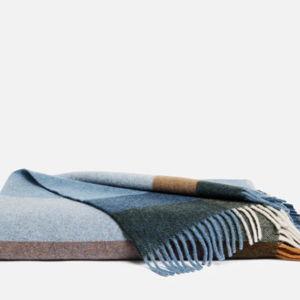 Modern Check Lambswool Throw Blanket