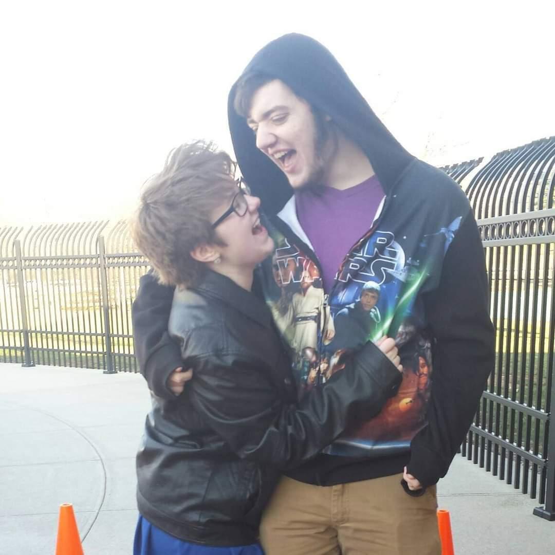 Freshman Year Winter Break; Antonio took a trip so we could ice skate together. Despite Antonio not having any experience, he was willing to endure a couple falls and did so with laughter.