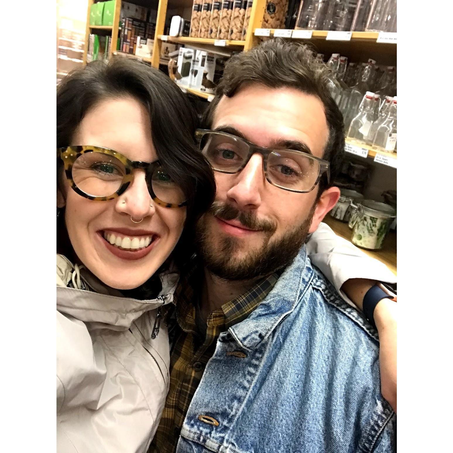 Tipsy in The Container Store pre-covid, January 2020