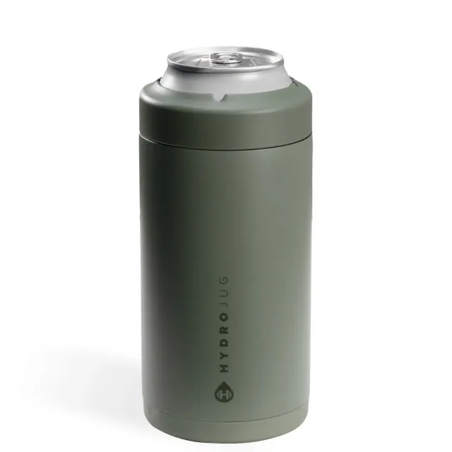 HydroJug Can Cooler – Insulated Stainless Steel Can Cooler Cup with Screw-Top Collar & Rubber Base - Standard 16oz, Courtyard