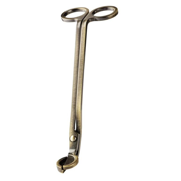 Candle Wick Trimmer, Wick Cutter with Sharp Angled Blades Candle Scissors, Brushed Brass in Elegant Fishing for Candle Care, Sturdy Antique Bronze Trimmer