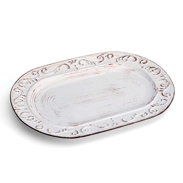 Pfaltzgraff Trellis Serving Platter, 13.75 inch, White