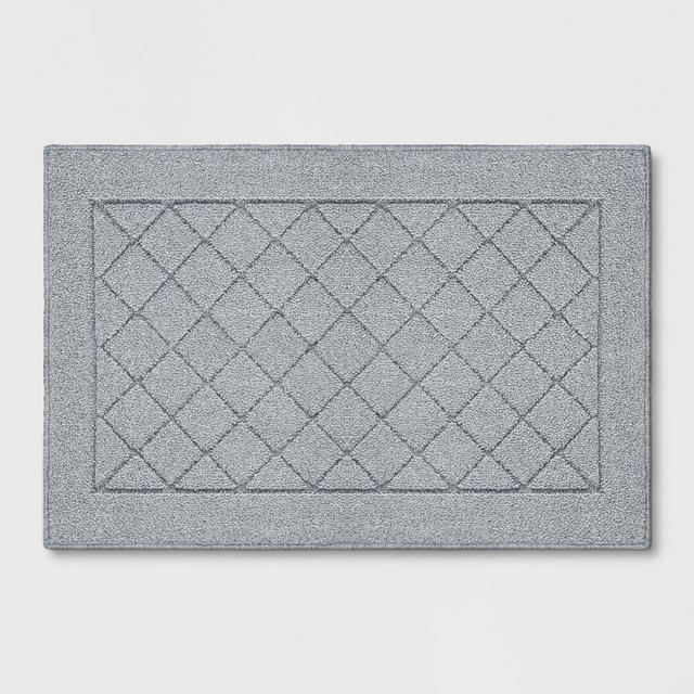 1'8"X2'6"/20"X30" Diamond Clarkson Washable Tufted And Hooked Accent Rug Gray - Threshold™