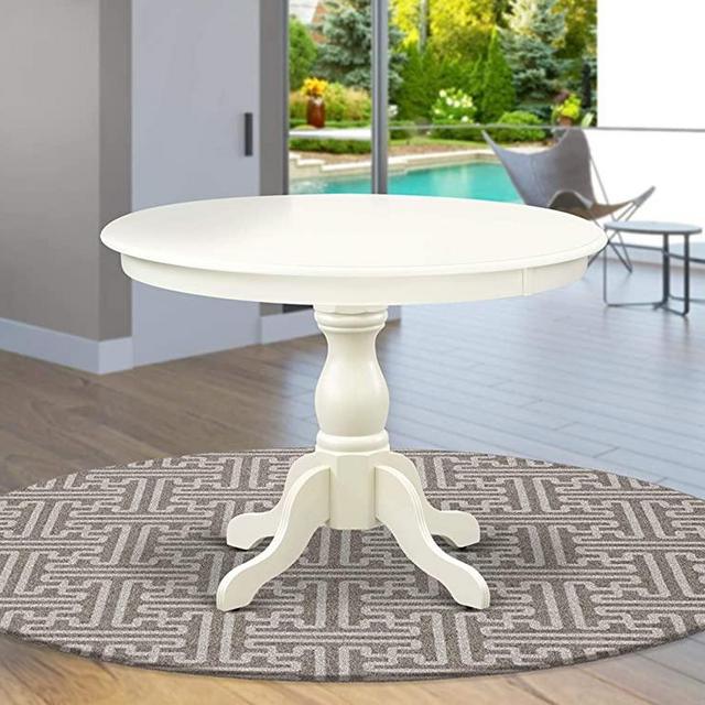 East West Furniture HBT-LWH-TP Table, Round