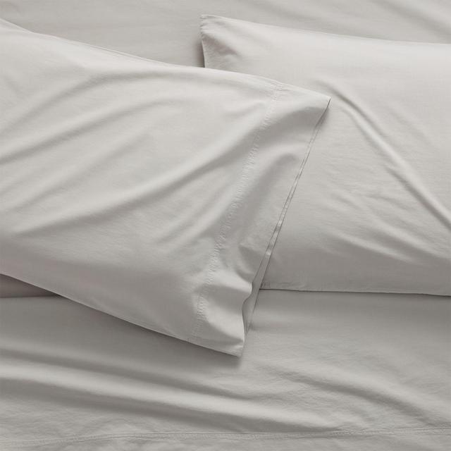 Washed Organic Cotton Grey Full Sheet Set