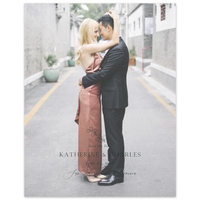 Dark Forest, Green Wedding Digital Save the Date - Groveland Photo