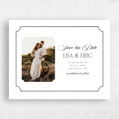 White Wedding Save the Date - Idalia Photo
