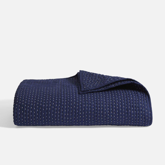 Lightweight Quilt (Queen Size; Navy and White Graham)