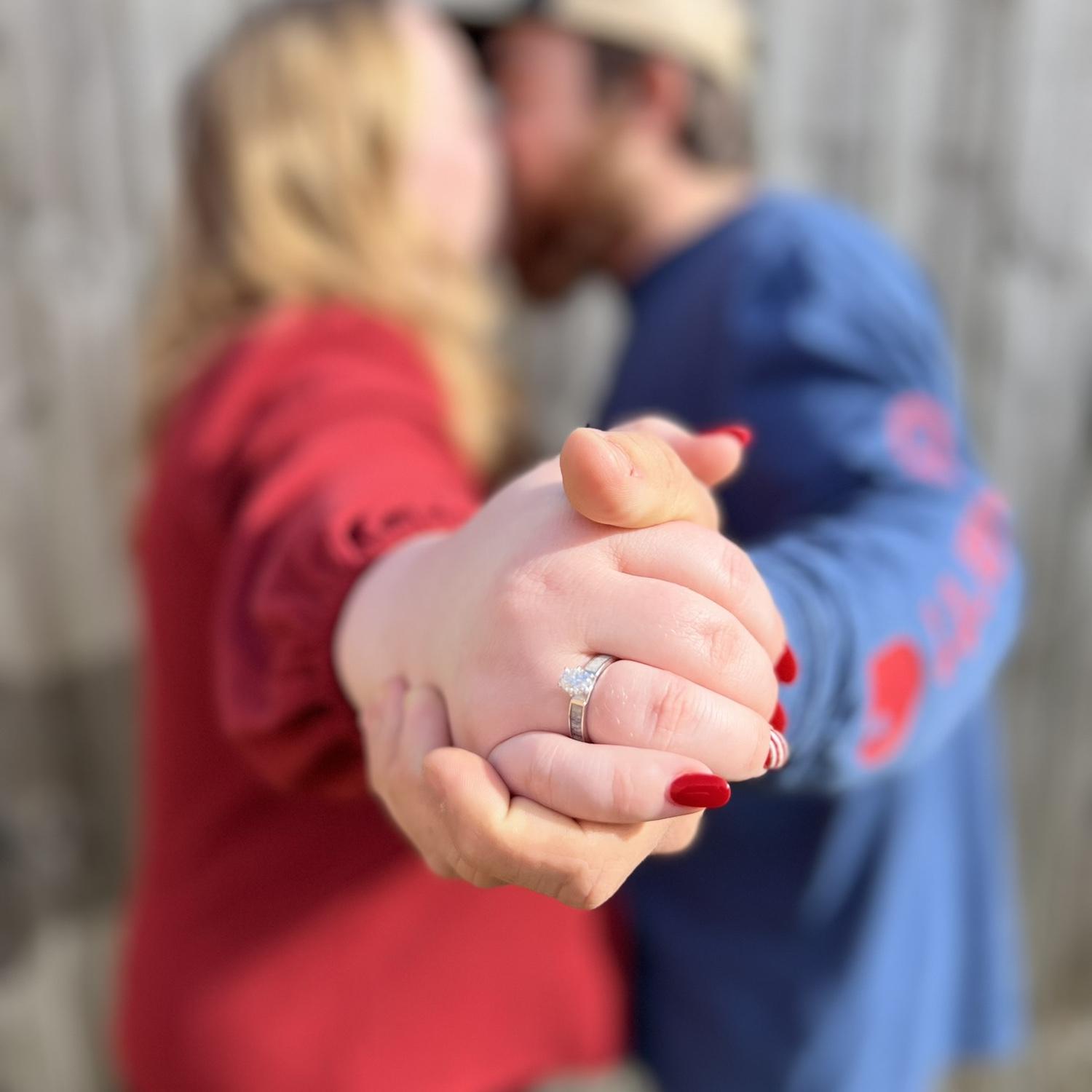 From our engagement, day of. Thanks mom!