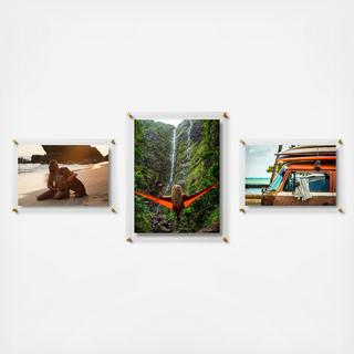 Gallery Wall 3-Piece Acrylic Double Panel Frame Set