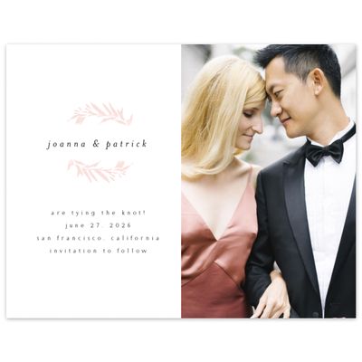 Blush, Pink Wedding Digital Save the Date - Callahan Landscape