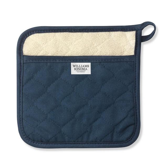 Williams Sonoma Solid Potholders, Set of 2, Navy Blue