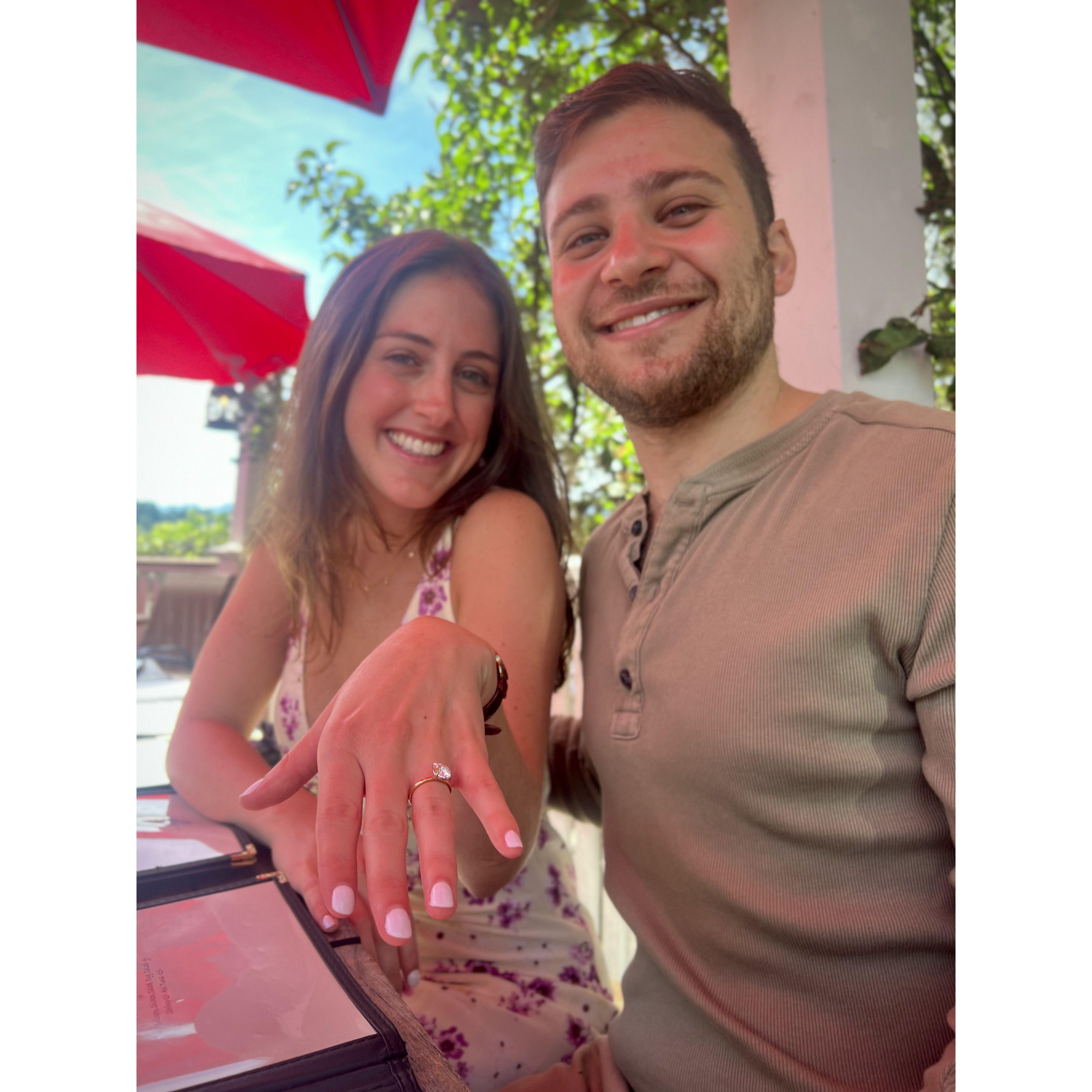 Adam proposes to Mel 9/2/2023 in Lake Placid, NY