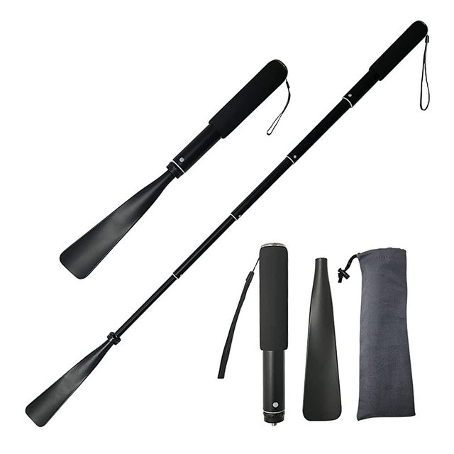 TriPro Shoe Horn Long Handle -15"-37" Telescopic Metal Shoe Horn Adjustable Length, Aluminum Alloy, Portable Long Handled Shoe Horn, Shoe Horn Long Handle For Seniors Men Women Kids