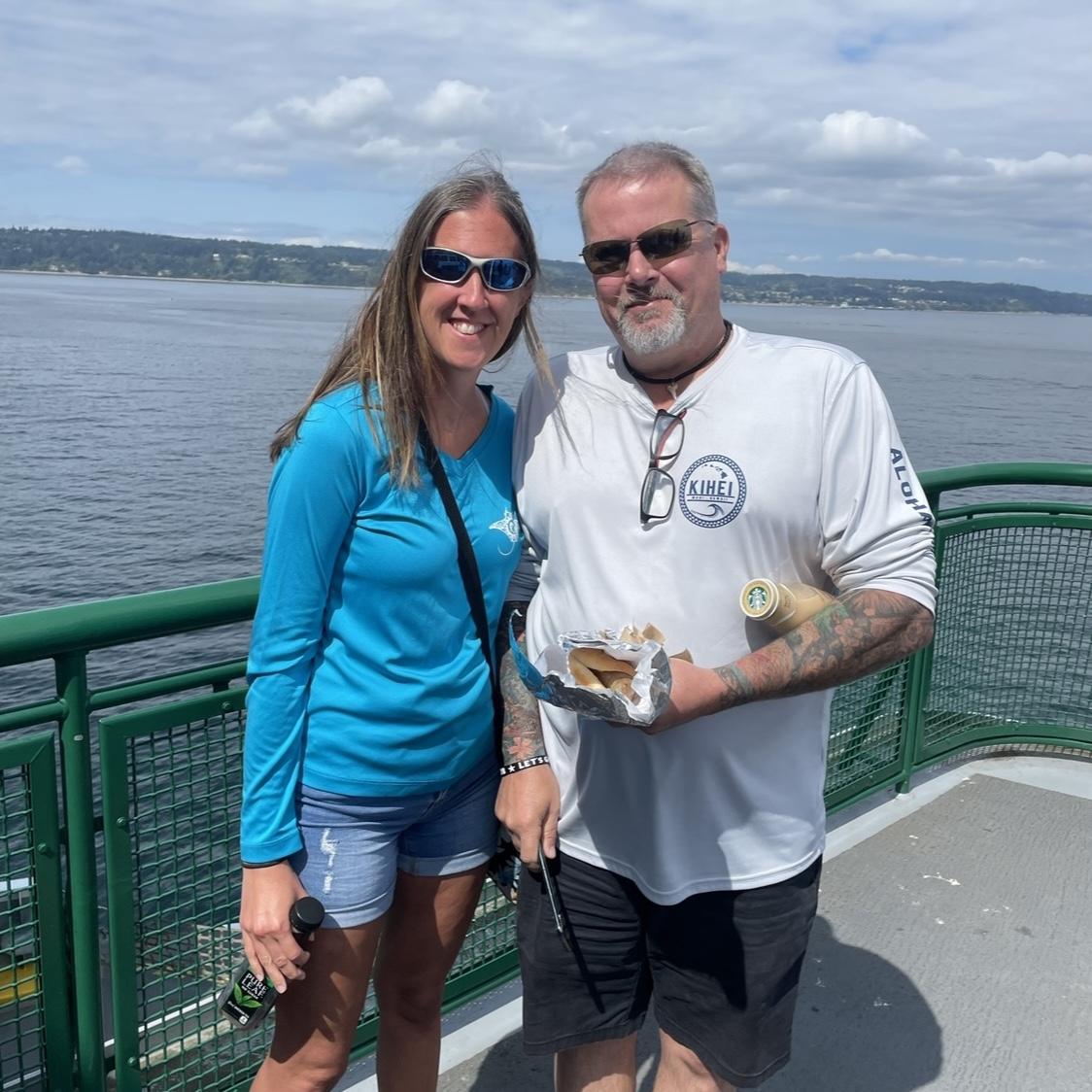 Chad’s first ferry trip as we headed off to explore Whidbey Island