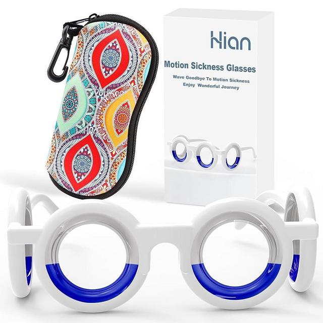 Motion Sickness Glasses, Relieve Carsickness Airsickness Seasickness Glasses,Ultra-Light Portable Anti Nausea Vertigo Glasses, No Lens Liquid Glasses for Adults or Kids