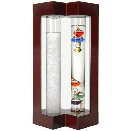 Lily's Home Desktop Weather Station, with Galileo Thermometer and Fitzroy Storm Glass Weather Predictor, 5 Multi-Colored Spheres