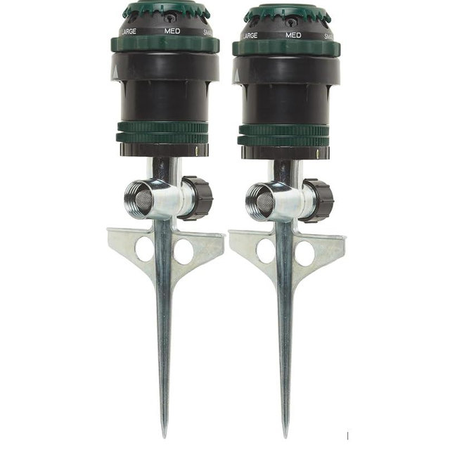 2-Pack H2O-6 Gear Drive Sprinkler - Versatile Gear Drive for Efficient Lawn Watering