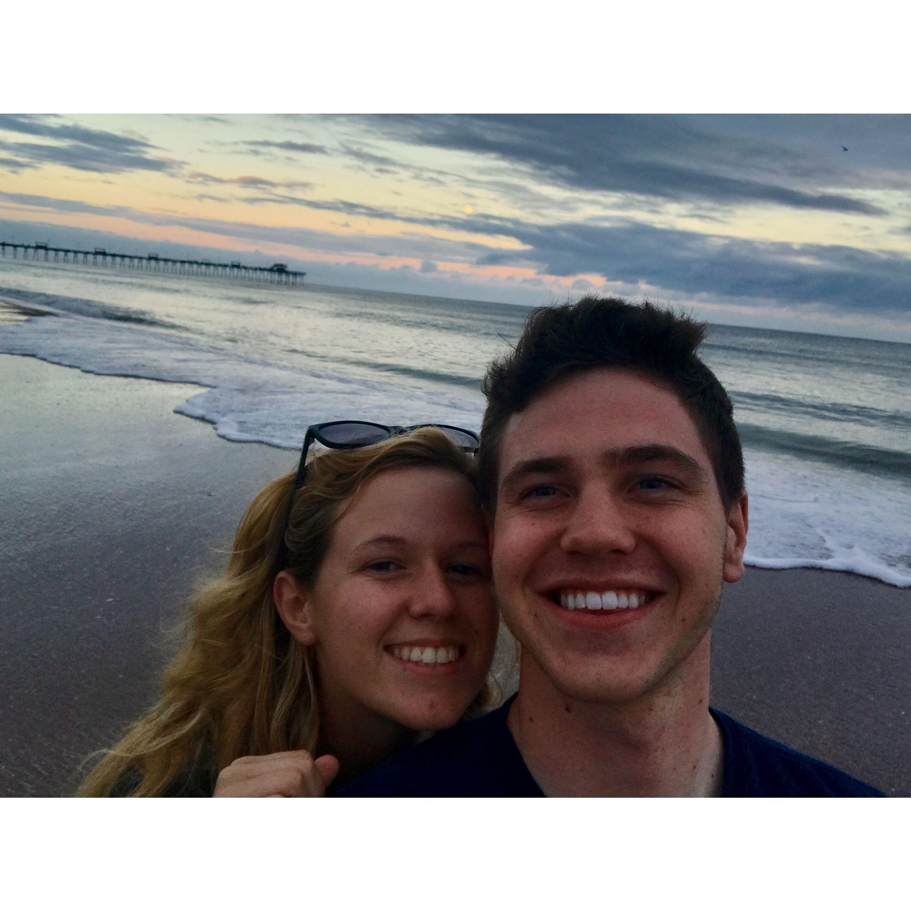 Our first official date in June 2017 - a walk on the beach and ice cream in Emerald Isle, NC!