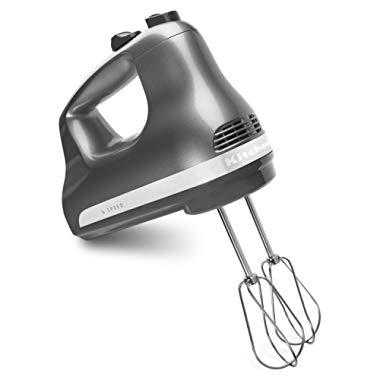 KitchenAid KHM614CU 6 Speed Hand Mixer, Contour Silver