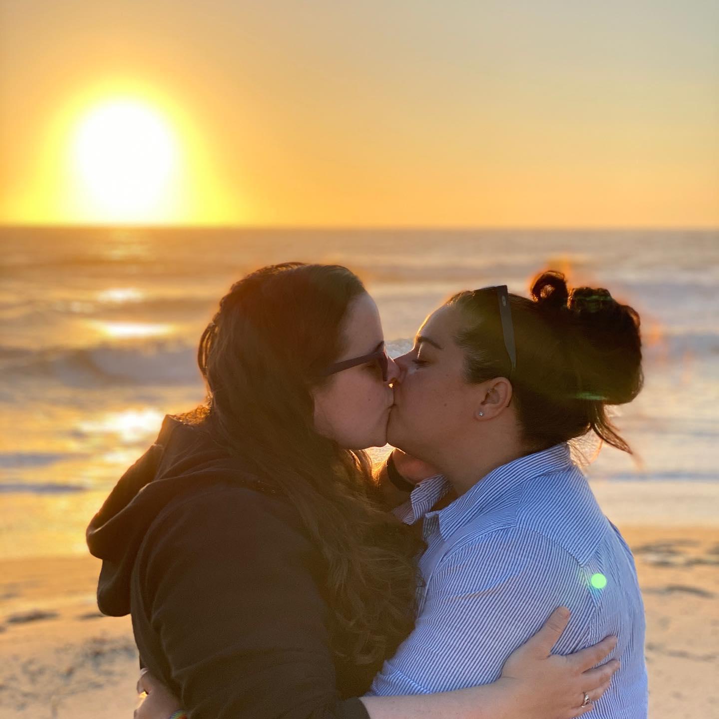 Sunset kisses for life.