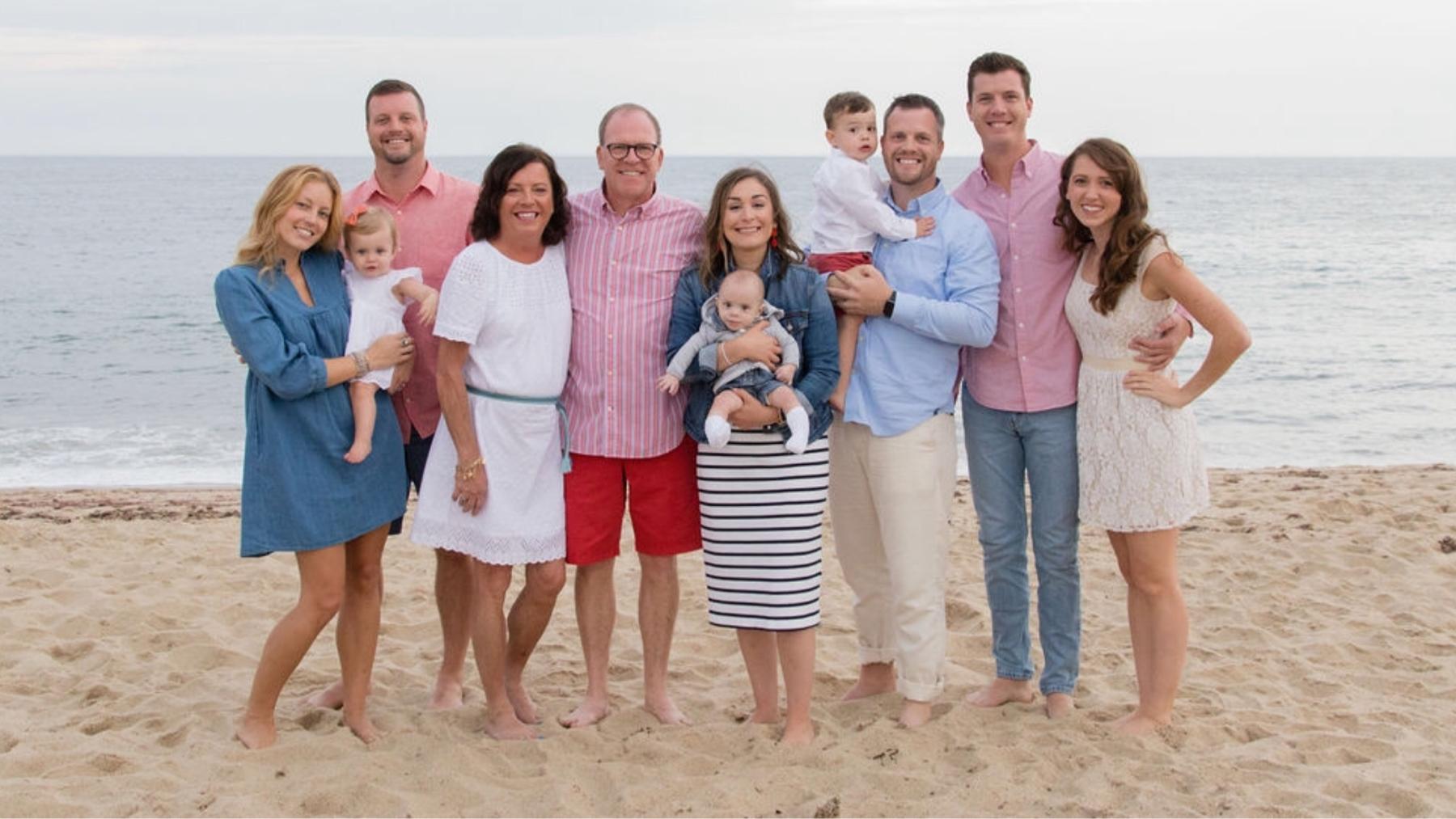 September 2019 - Celebrating Kevin’s mom’s 60th birthday with the entire Jackson family in Nantucket, Massachusetts. (Not pictured because not born yet: Annie, Henry, and Emma!)