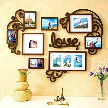 F&A=R Picture Frame Set Wall Art Decoration Sticker in Family Living Room and Bedroom (Love Heart)
