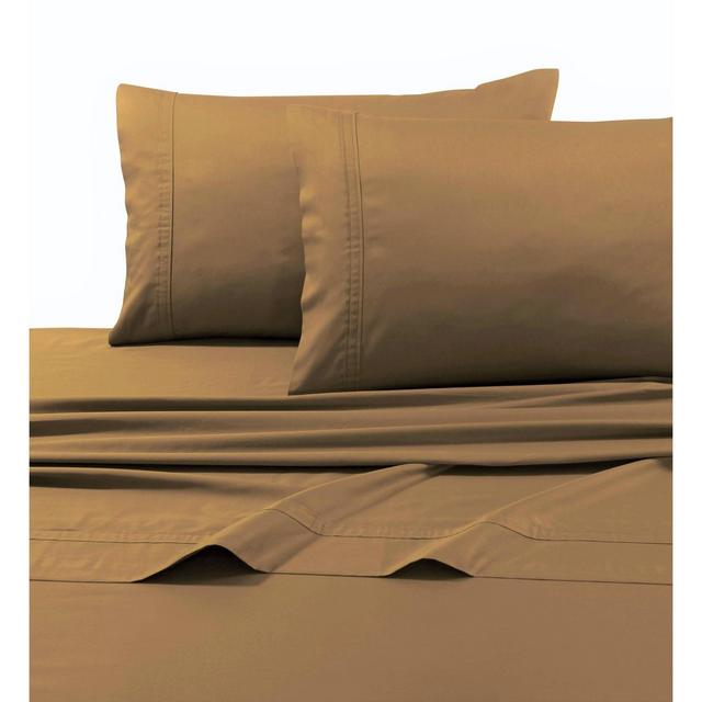 Queen 500 Thread Count Oversized Flat Sheet Café - Tribeca Living