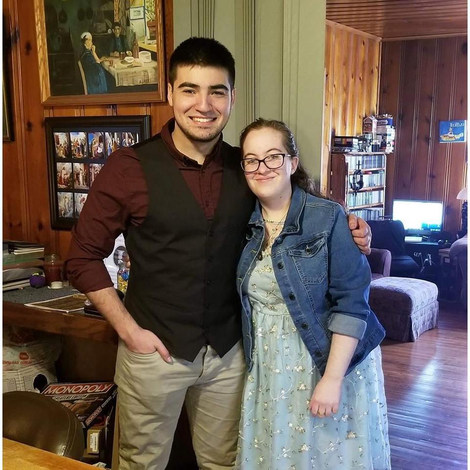 This was taken just before we went out on our first date :)