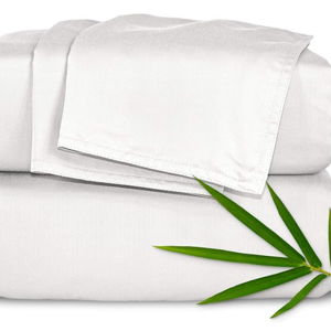 Pure Bamboo Queen Sheets, Genuine 100% Organic Viscose Derived from Bamboo Bed Sheet Set, Luxuriously Soft & Cooling, Double Stitching, 2 Year Quality Promise (Queen, White)